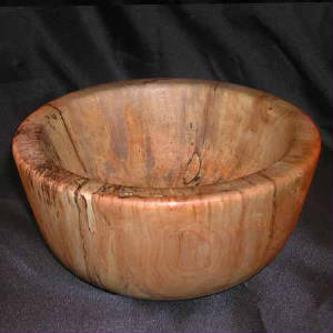 Spalted Beech Bowl Curved